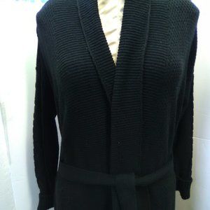Sonoma life & style long sleeve black tie wrap cardigan